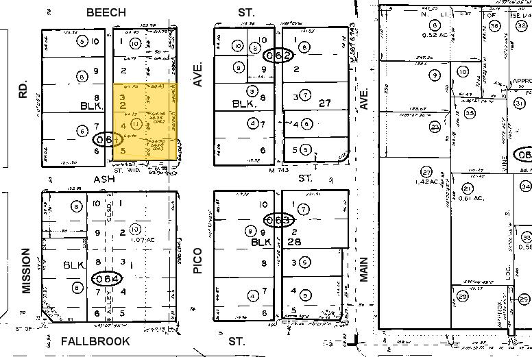 215 W Ash St, Fallbrook, CA à louer - Plan cadastral - Image 3 de 22