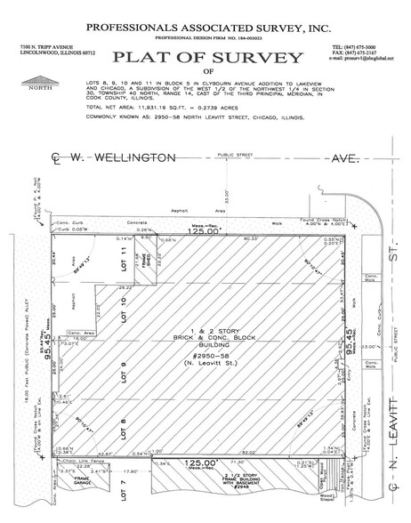 2950-2958 N Leavitt St, Chicago, IL à vendre - Plan cadastral - Image 2 de 18
