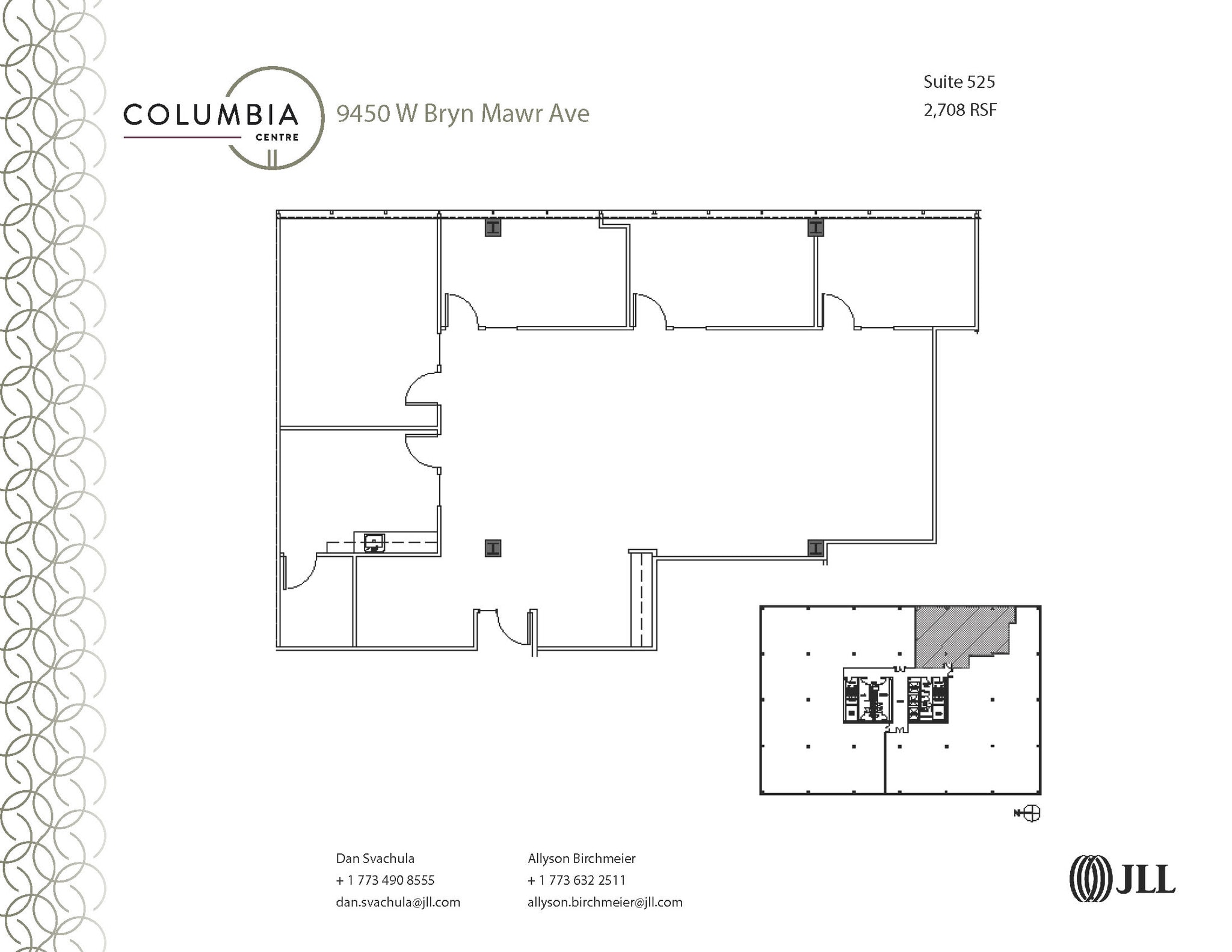 9450 W Bryn Mawr Ave, Rosemont, IL for lease Floor Plan- Image 1 of 2