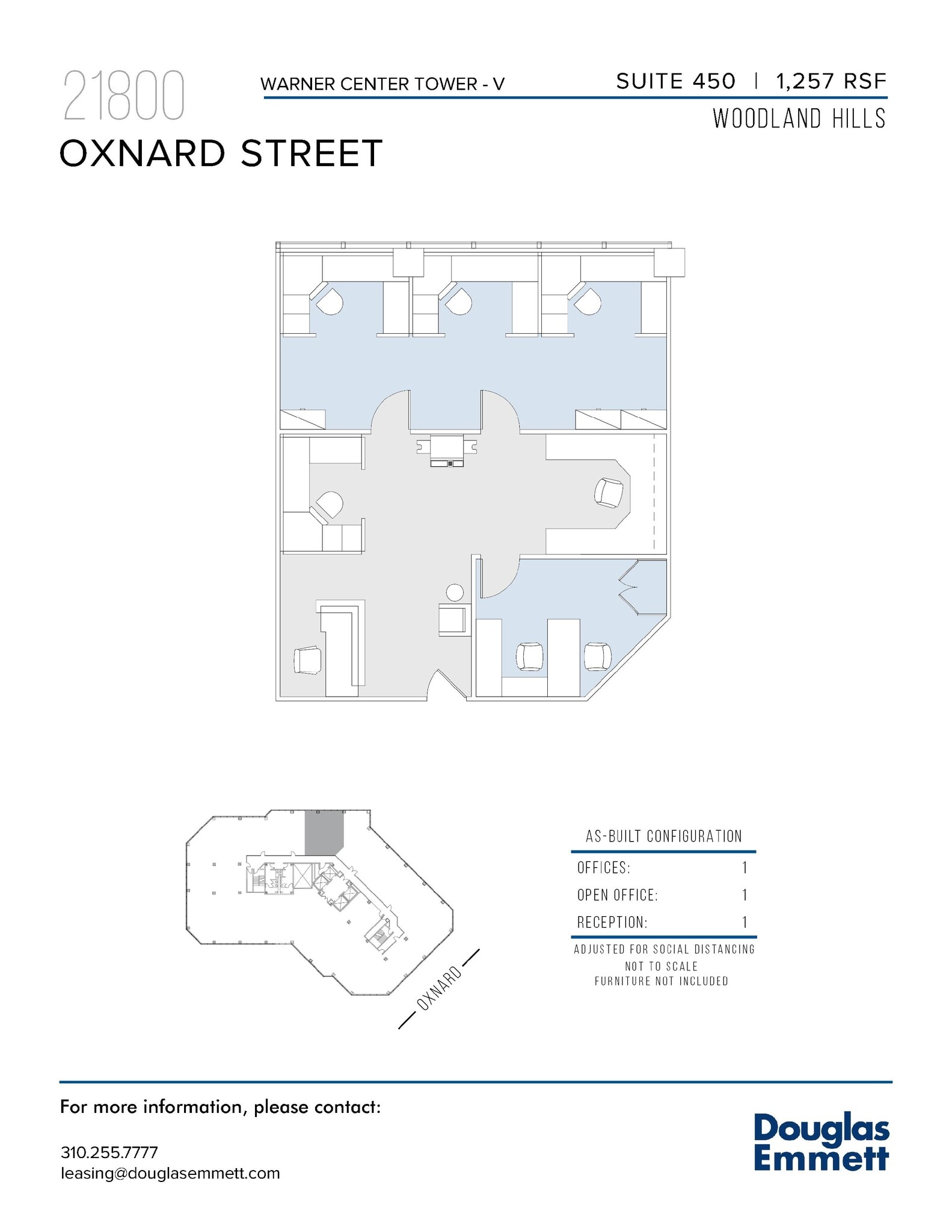 21800 Oxnard St, Woodland Hills, CA à louer Plan d’étage- Image 1 de 1