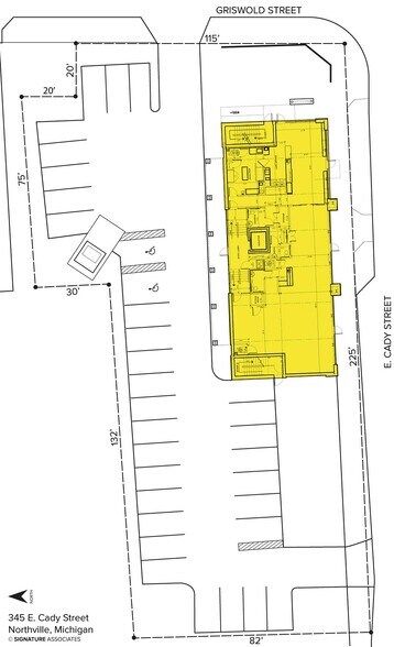345 E Cady St, Northville, MI à vendre - Plan de site - Image 2 de 2
