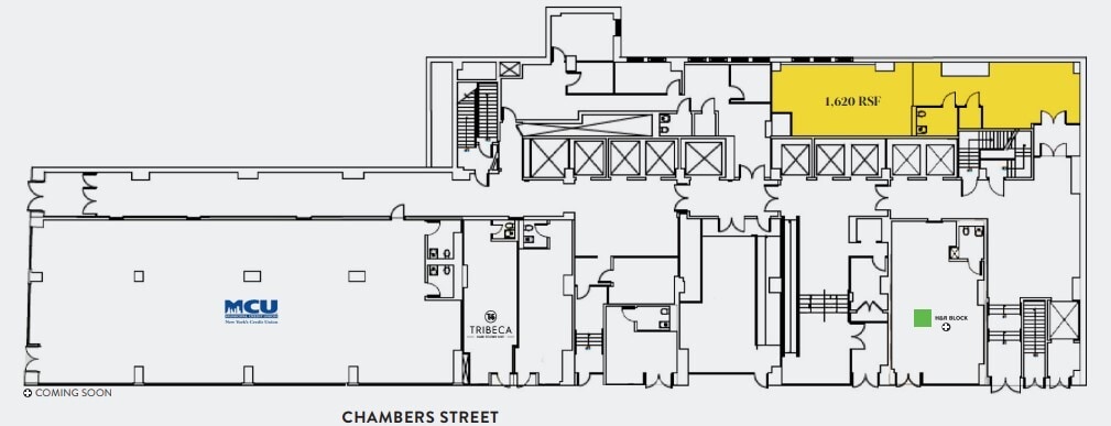 86 Chambers St, New York, NY à louer Plan d’étage- Image 1 de 2