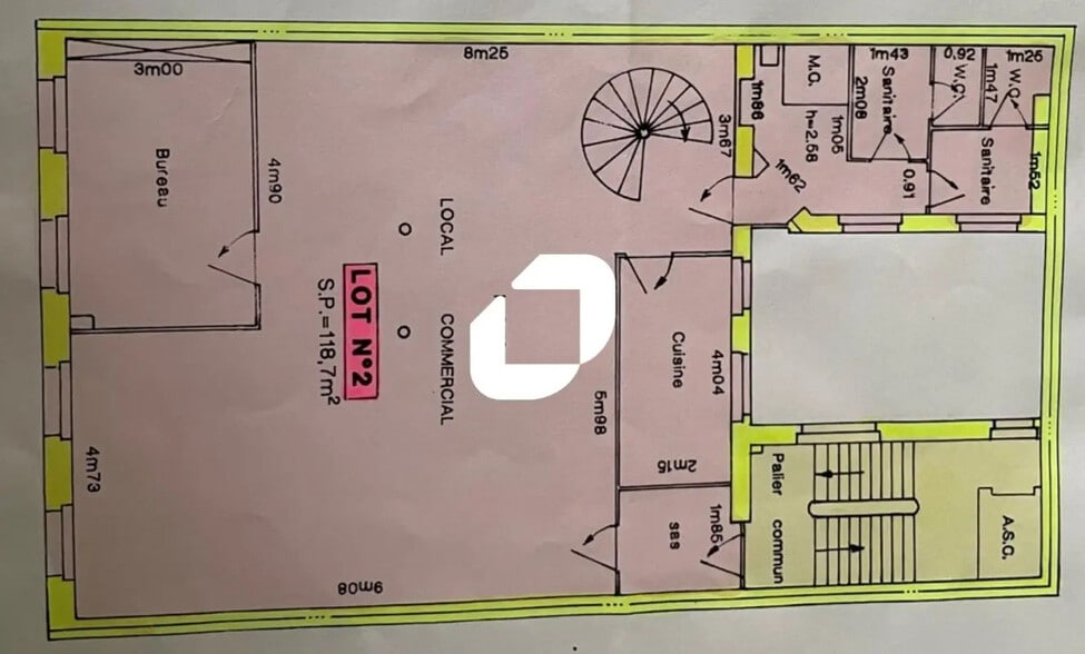 Retail in Lille for lease - Floor Plan - Image 2 of 2