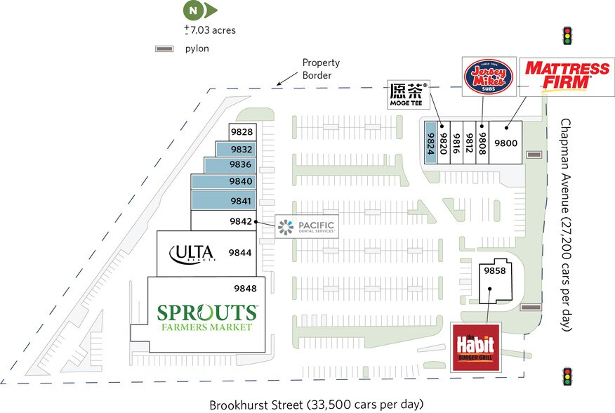 9852 Chapman Ave, Garden Grove, CA à louer - Plan de site - Image 3 de 23