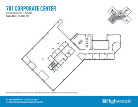 701 Corporate Center Dr, Raleigh, NC à louer Plan d’étage- Image 2 de 2