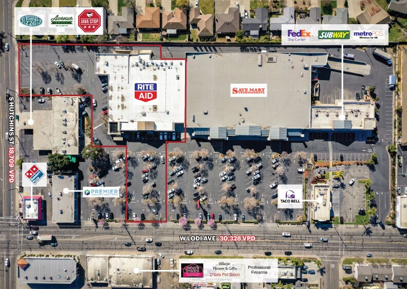 520 W Lodi Ave, Lodi, CA à louer - Aérien - Image 2 de 7