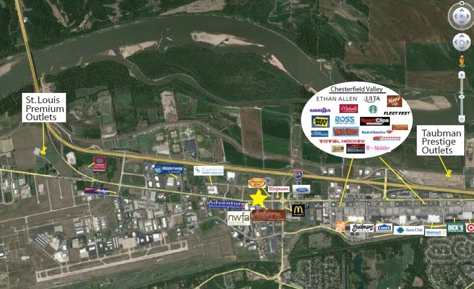17660-17688 Chesterfield Airport Rd, Chesterfield, MO à louer - Aérien - Image 2 de 8