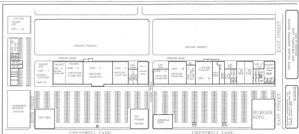 600-1200 Creswell Ln, Opelousas, LA à louer - Plan de site - Image 3 de 3