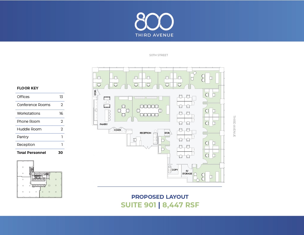 800 Third Ave, New York, NY à louer Plan d’étage- Image 1 de 5