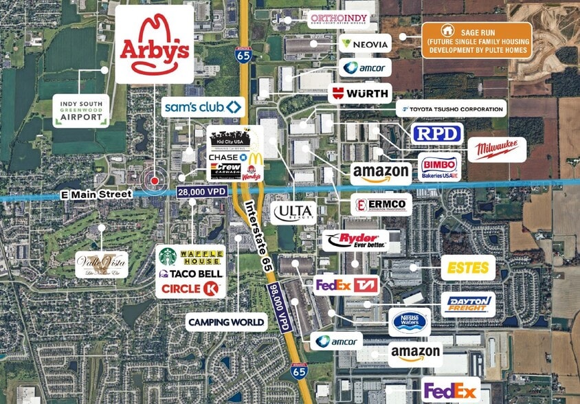 954 E Main St, Greenwood, IN à vendre - Photo du bâtiment - Image 2 de 2