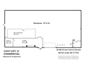 35 Mill Street Central, Marlborough, MA à louer Plan d’étage- Image 1 de 32