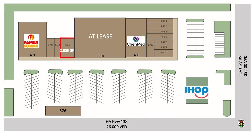 7594 Highway 85, Riverdale, GA à louer - Plan de site - Image 2 de 4
