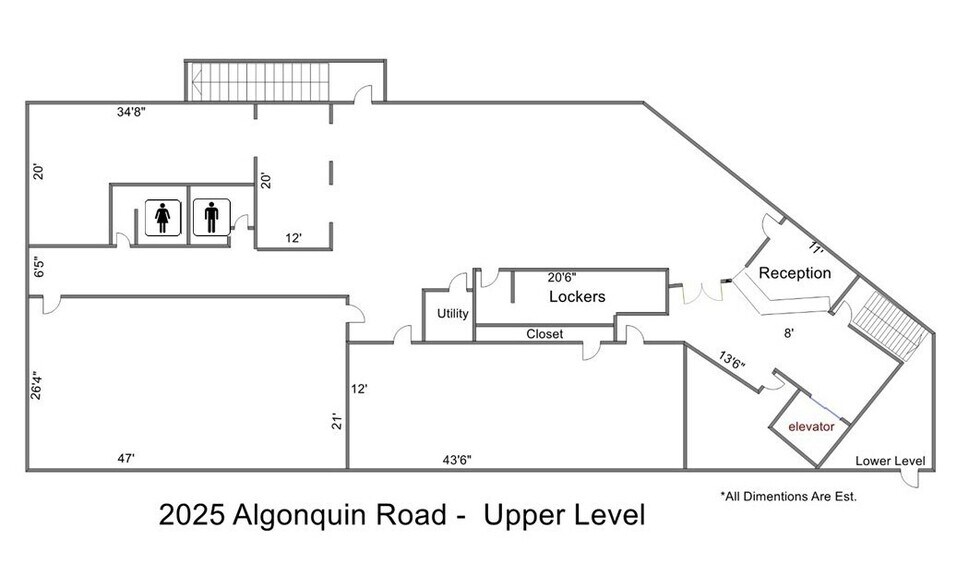 2025 E Algonquin Rd, Algonquin, IL à louer - Plan d’étage - Image 2 de 2