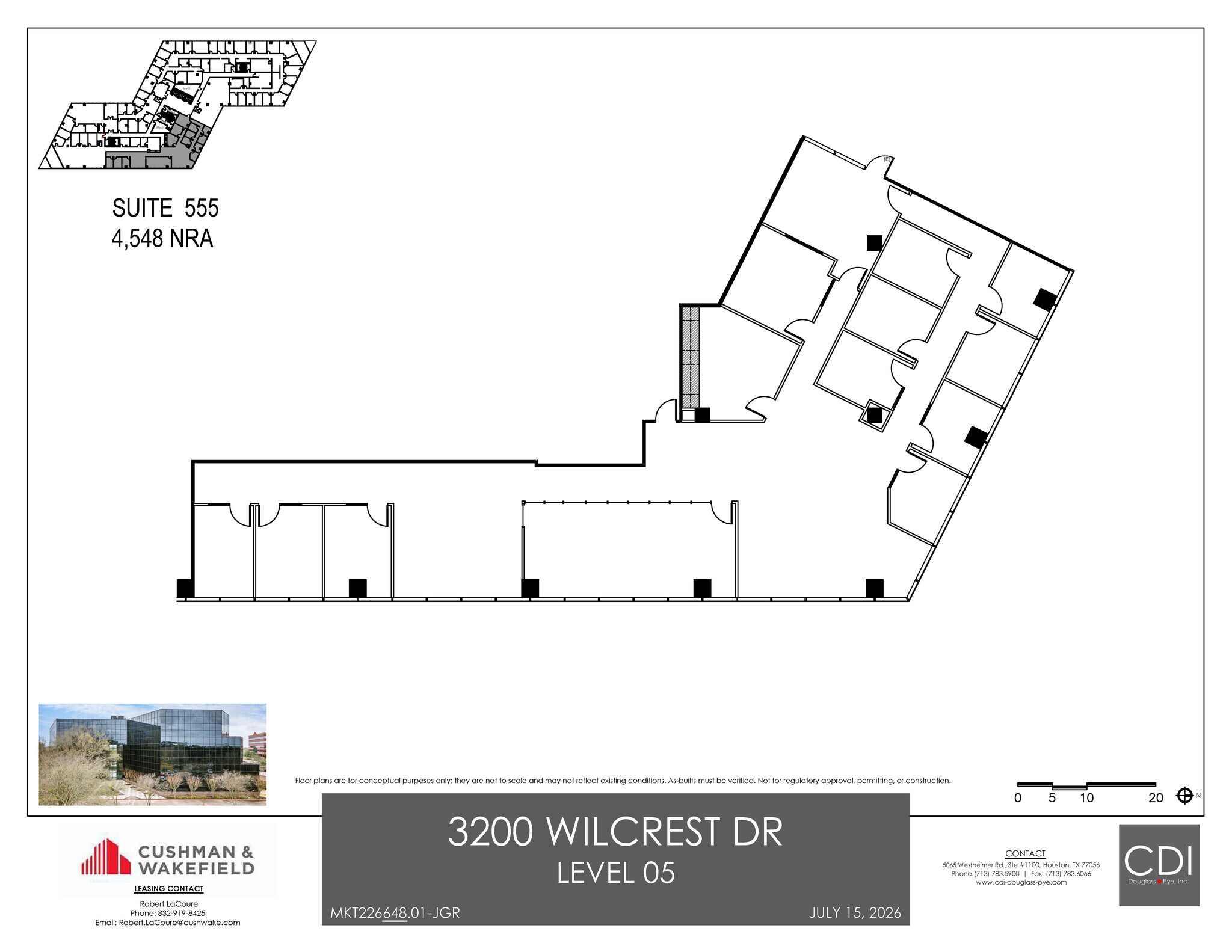 3200 Wilcrest Dr, Houston, TX à louer Plan d’étage- Image 1 de 1