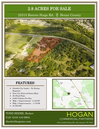 Plus de détails pour 25315 Boerne Stage Rd, San Antonio, TX - Terrain à vendre