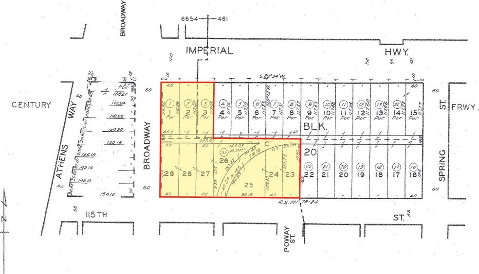 256 Imperial hwy, Los Angeles, CA à vendre - Plan cadastral - Image 3 de 3