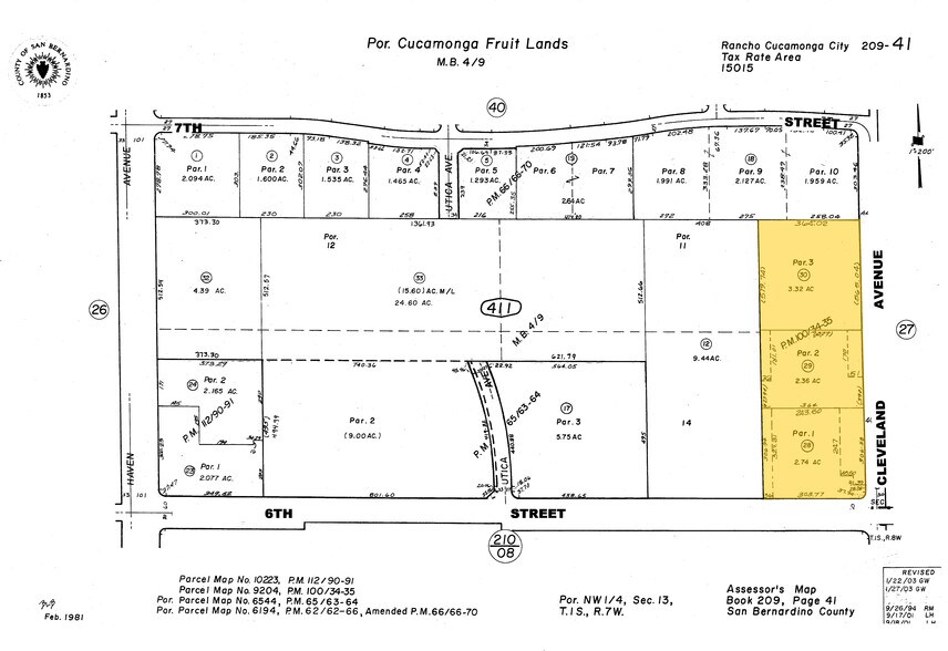 10860 6th St, Rancho Cucamonga, CA à louer - Plan cadastral - Image 3 de 20