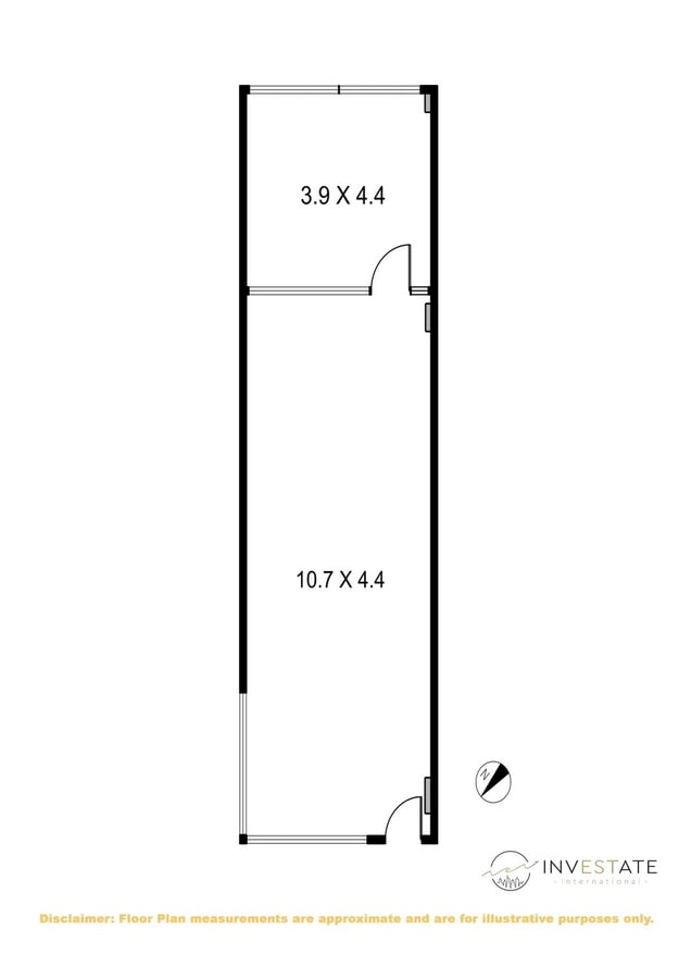 401 Docklands Drive, Docklands, VIC 3008 - Unité 1218 -  - Plan d’étage - Image 2 of 5
