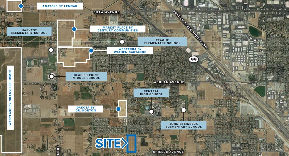 NEC W Shields & Polk Ave, Fresno, CA à vendre - Photo du bâtiment - Image 1 de 2