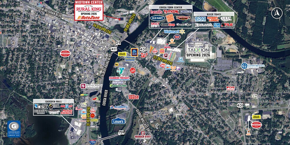 300 BLK 3rd St N, Gadsden, AL for sale - Aerial - Image 3 of 7