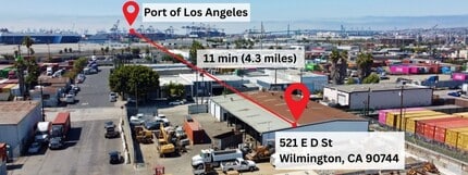 521 E D St, Wilmington, CA - AERIAL map view