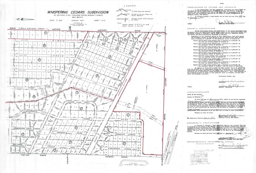 46 Whispering Cedars Rd, Jamestown, NM à vendre - Plan de site - Image 2 de 4