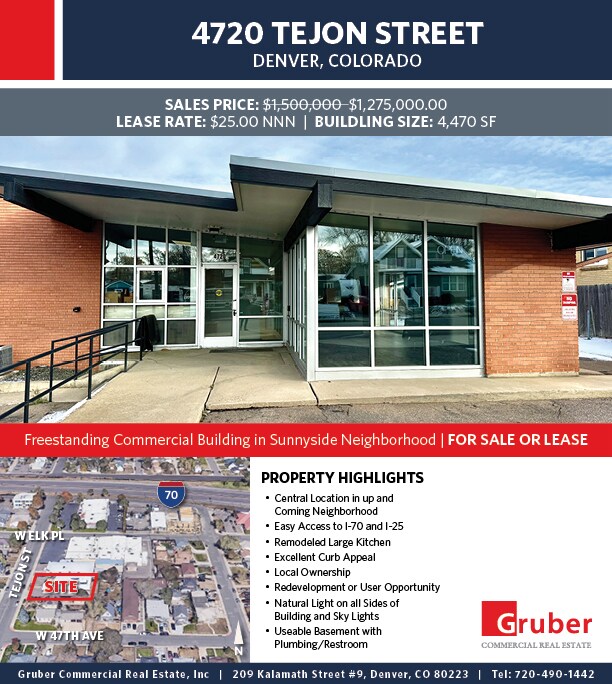 More details for 4720 Tejon St, Denver, CO - Office for Sale