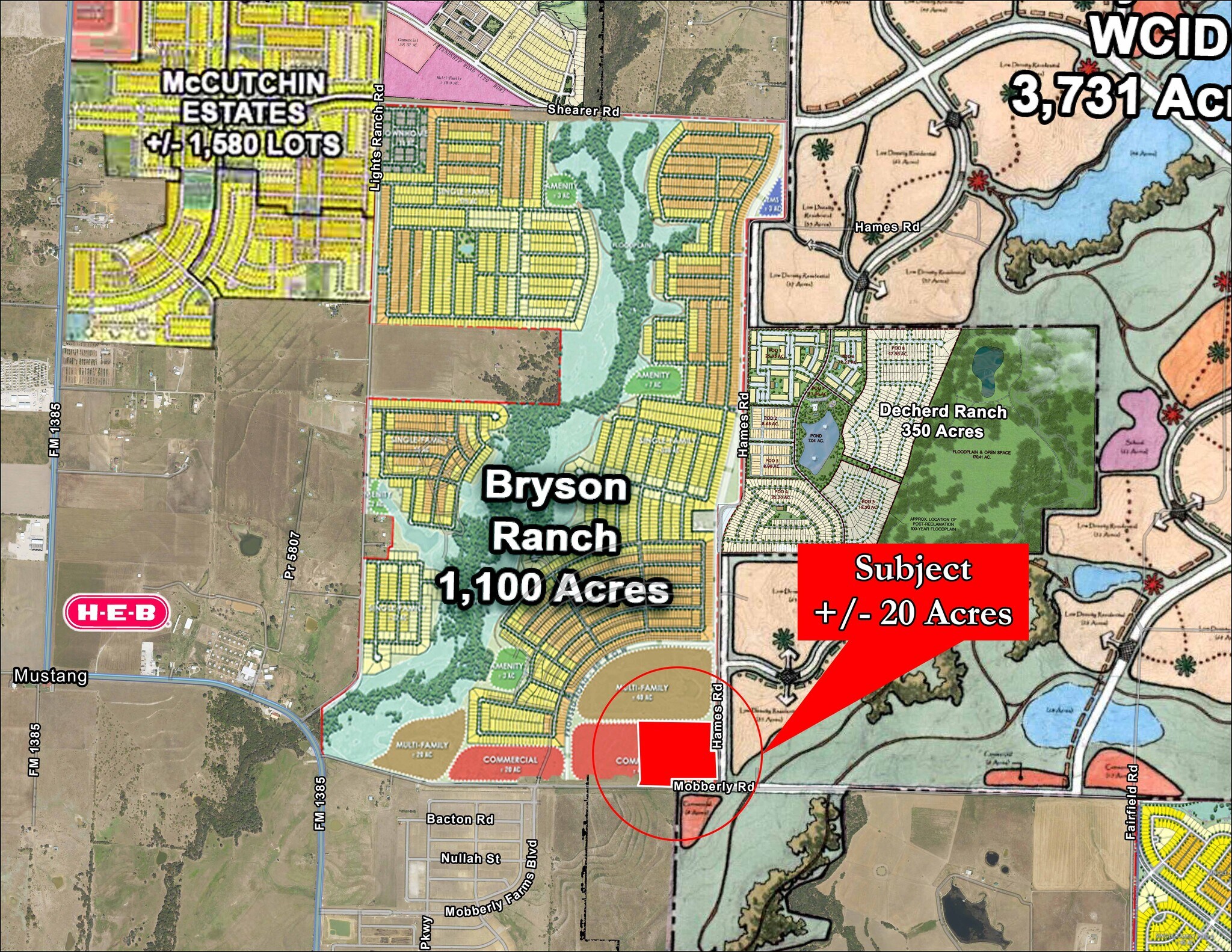 Hames Rd, Pilot Point, TX for sale Aerial- Image 1 of 3