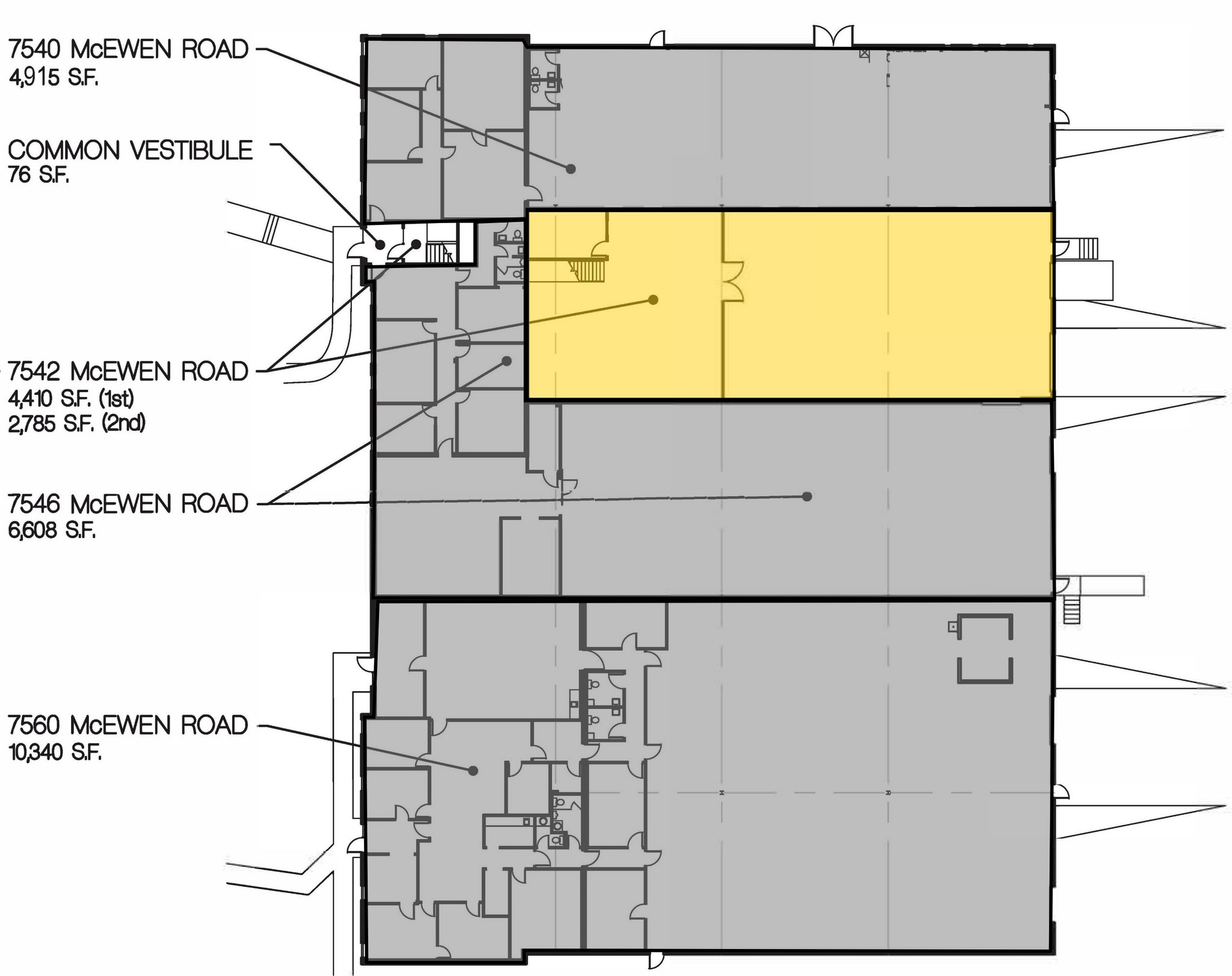 7540-7560 Mcewen Rd, Centerville, OH à louer Plan d’étage- Image 1 de 1