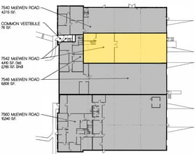 7540-7560 Mcewen Rd, Centerville, OH à louer Plan d’étage- Image 1 de 1