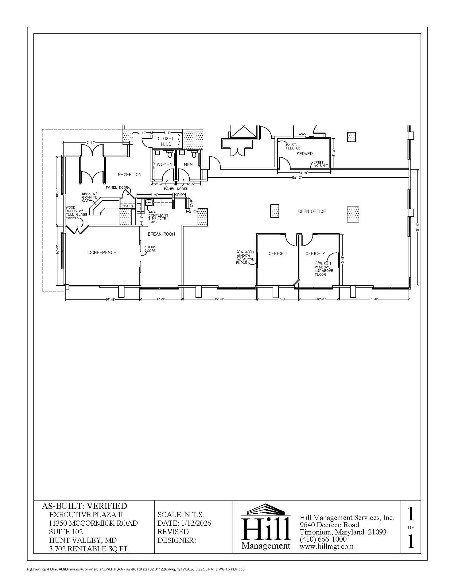 11350 McCormick Rd, Hunt Valley, MD for lease Floor Plan- Image 1 of 1