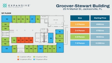 25 N Market St, Jacksonville, FL à louer Plan d’étage- Image 1 de 3