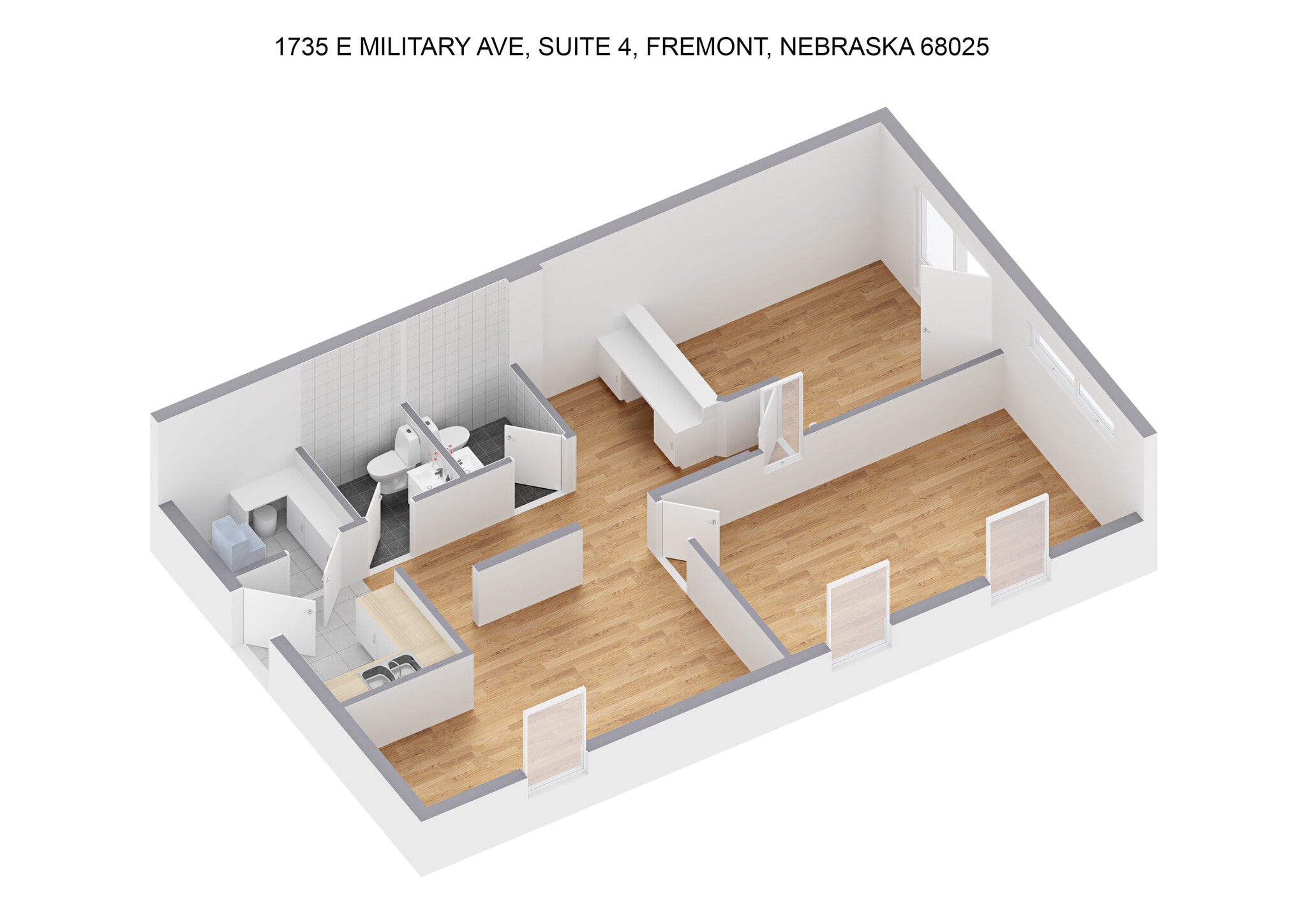 1725-1735 E Military Ave, Fremont, NE à louer Plan d’étage- Image 1 de 11