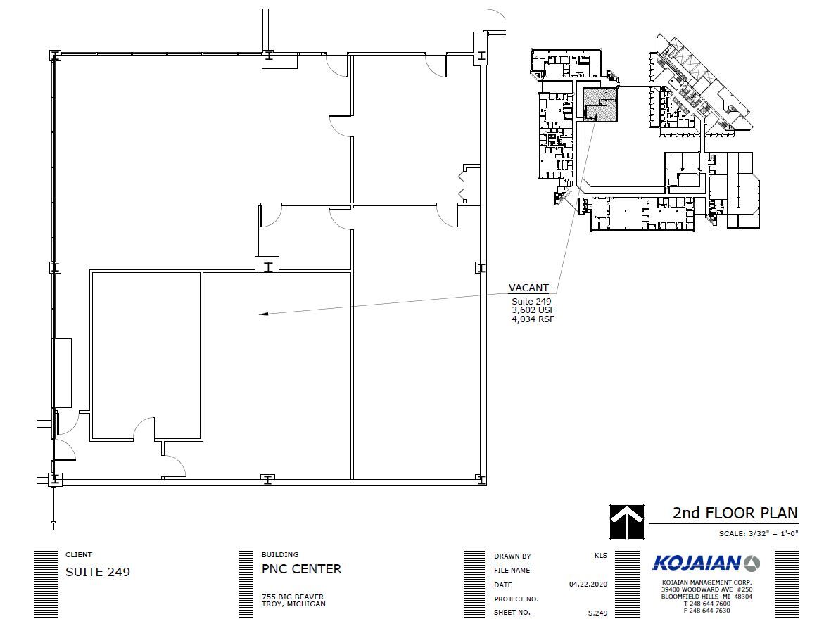 755 W Big Beaver Rd, Troy, MI à louer Plan d  tage- Image 1 de 1