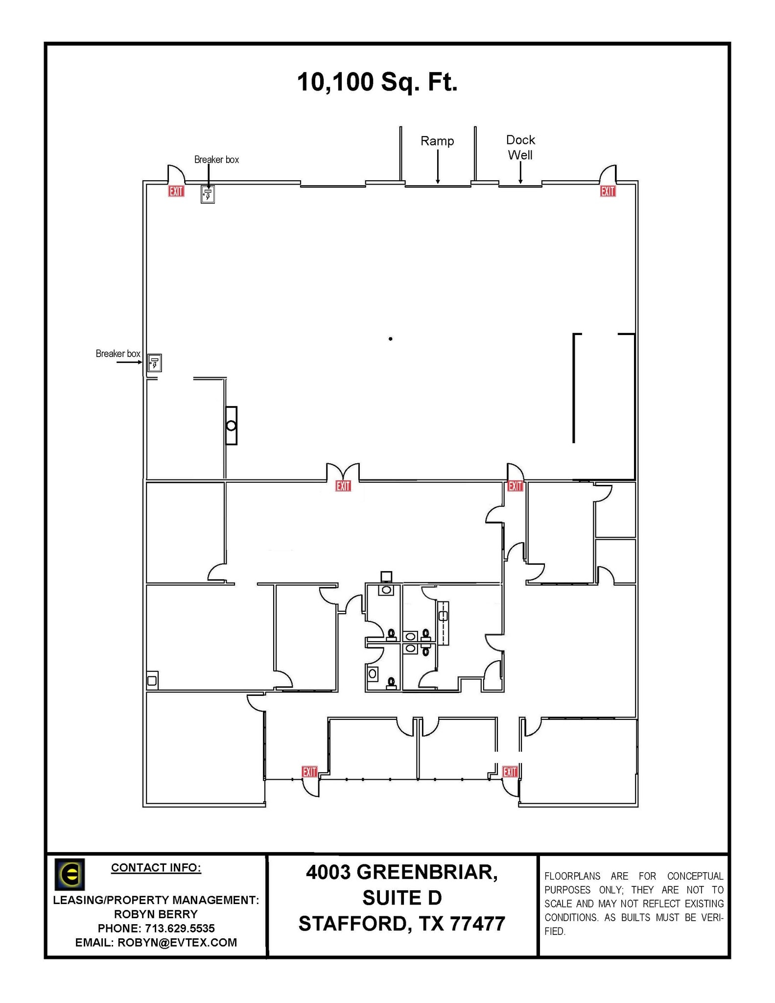 4003 Greenbriar Dr, Stafford, TX à louer Plan d’étage- Image 1 de 1