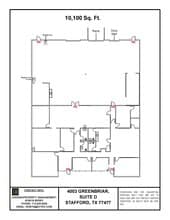 4003 Greenbriar Dr, Stafford, TX à louer Plan d’étage- Image 1 de 1
