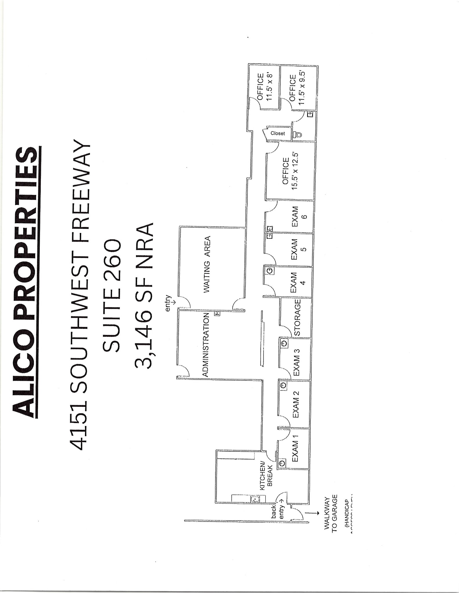4151 Southwest Fwy, Houston, TX à louer Plan d’étage- Image 1 de 1