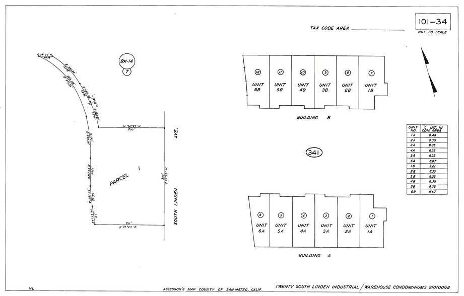20 S Linden Ave, South San Francisco, CA à vendre - Plan cadastral - Image 2 de 29