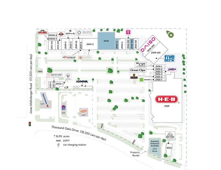 2929-2951 Thousand Oaks Dr, San Antonio, TX à louer - Plan de site - Image 2 de 38