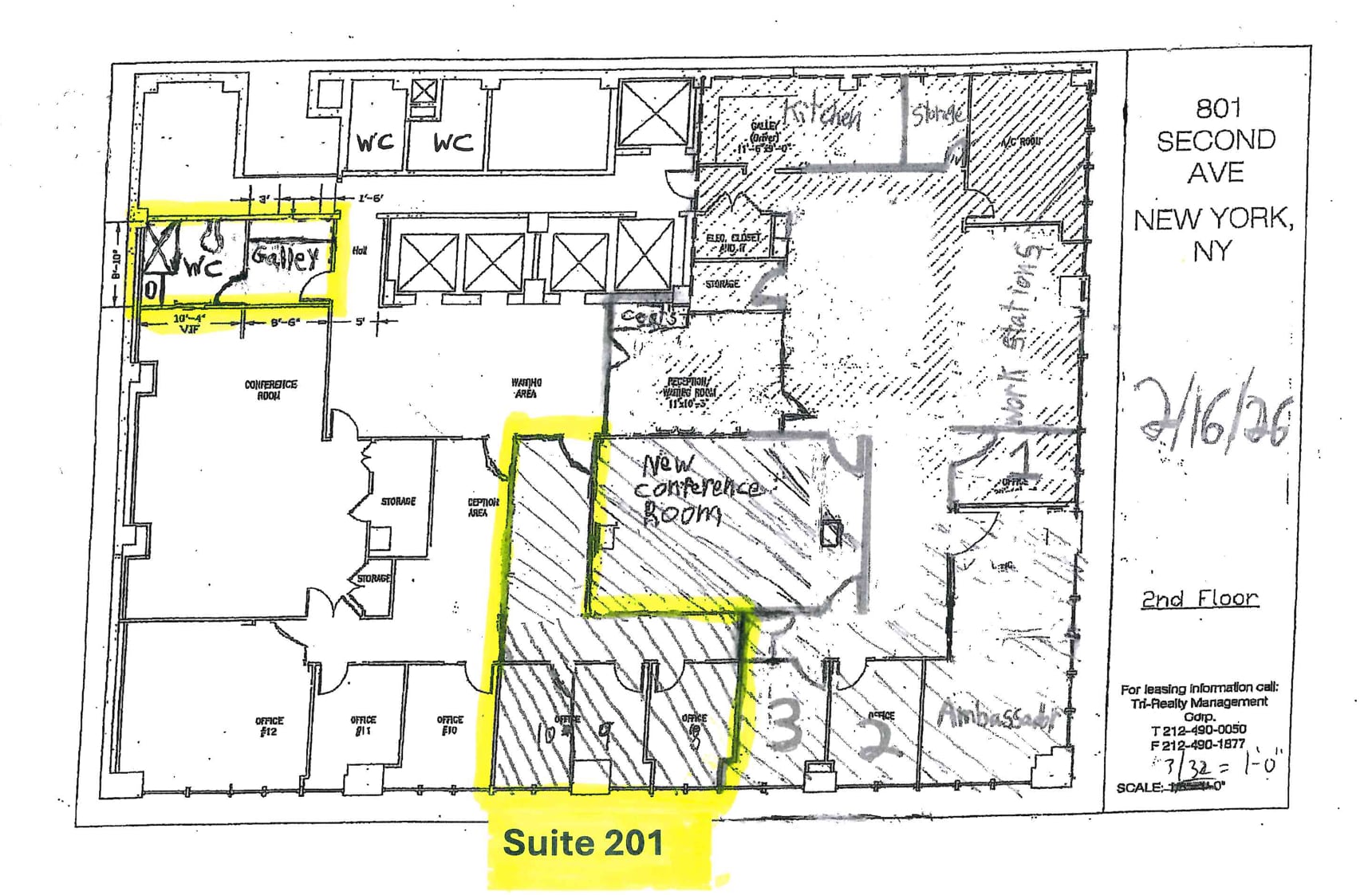 801 Second Ave, New York, NY à louer Plan d’étage- Image 1 de 1