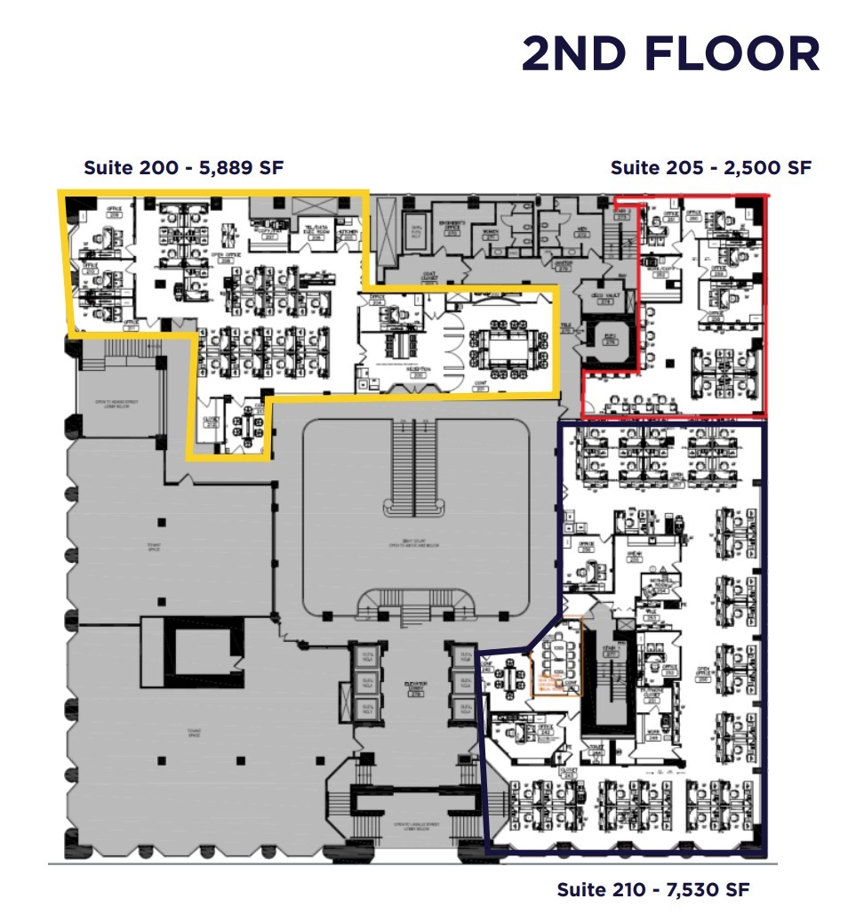 209 S LaSalle St, Chicago, IL à louer Plan d’étage- Image 1 de 1