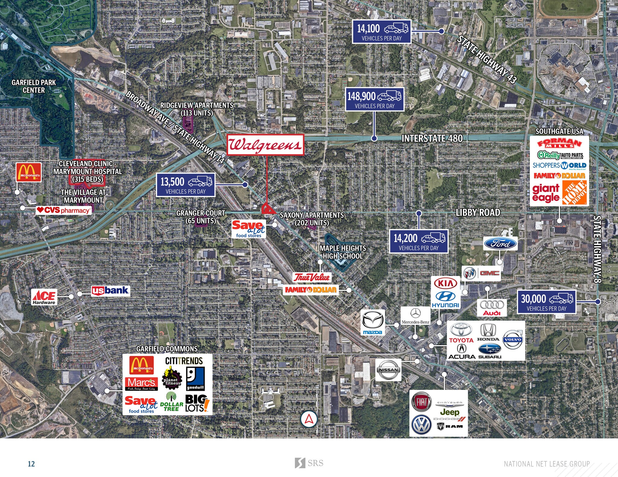 15500 Broadway Ave, Maple Heights, OH à louer Aérien- Image 1 de 5