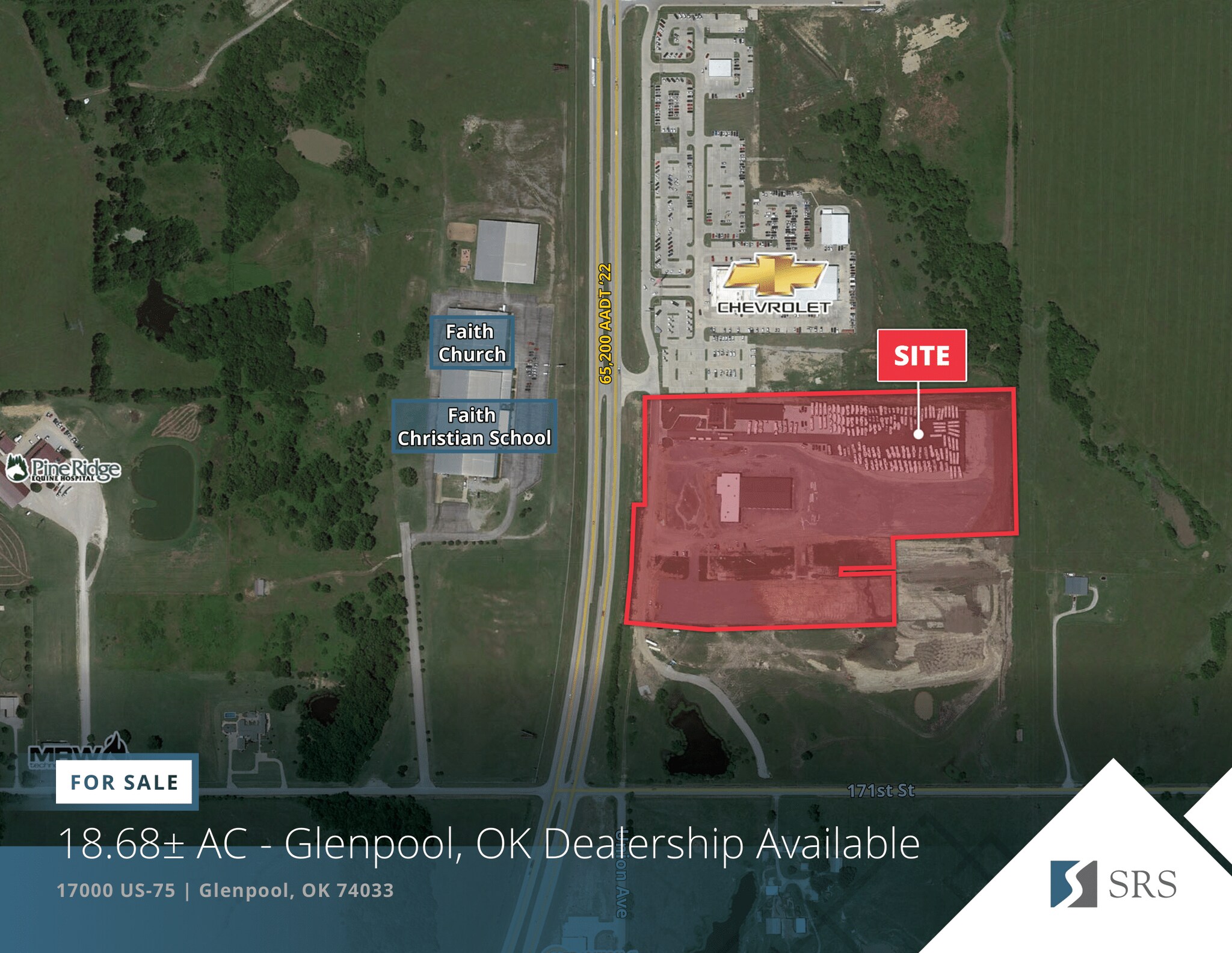 17000 S Highway 75, Glenpool, OK for sale Aerial- Image 1 of 1