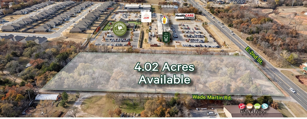 SWC of 2nd St & Wade Martin Rd, Edmond, OK à vendre - Aérien - Image 2 de 2