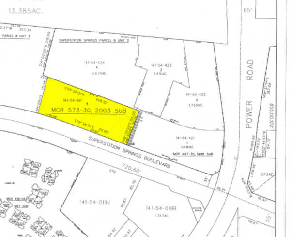 6638-6640 E Superstition Springs Blvd, Mesa, AZ à louer - Plan cadastral - Image 2 de 16