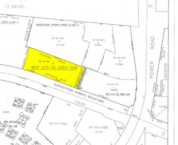 6638-6640 E Superstition Springs Blvd, Mesa, AZ for lease - Plat Map - Image 2 of 16