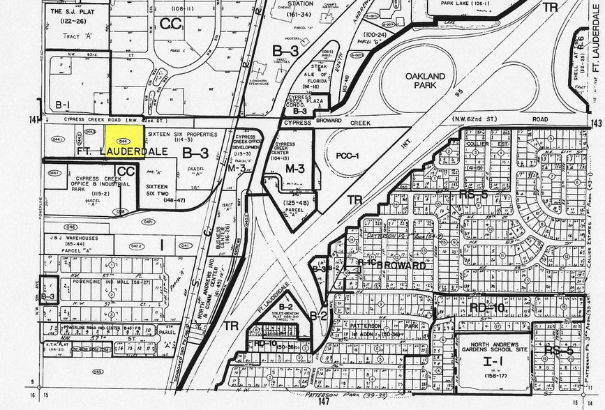 800 W Cypress Creek Rd, Fort Lauderdale, FL for lease - Plat Map - Image 2 of 5