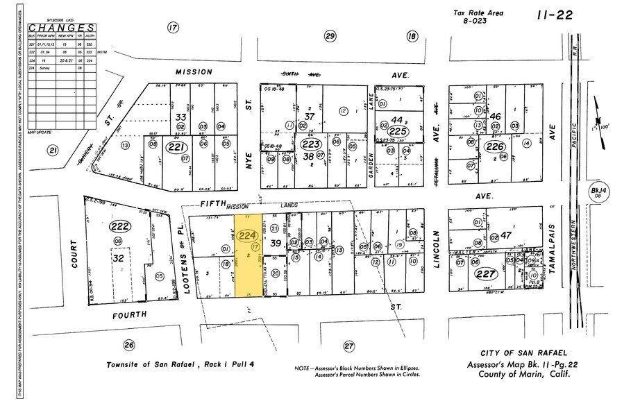 874 4th St, San Rafael, CA à louer - Plan cadastral - Image 3 de 7