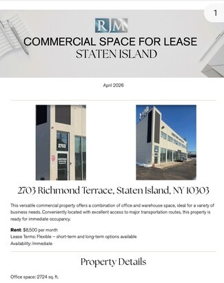 Plus de détails pour 2703 Richmond Ter, Staten Island, NY - Industriel à louer