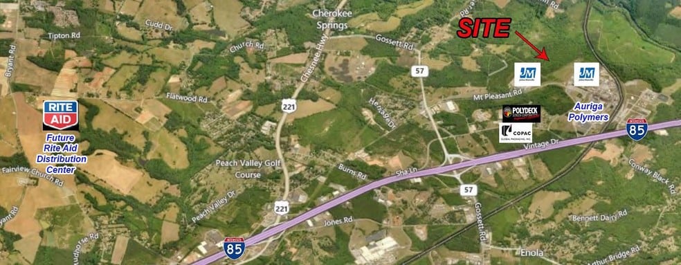 Mount Pleasant Rd, Spartanburg, SC à vendre - Aérien - Image 2 de 2
